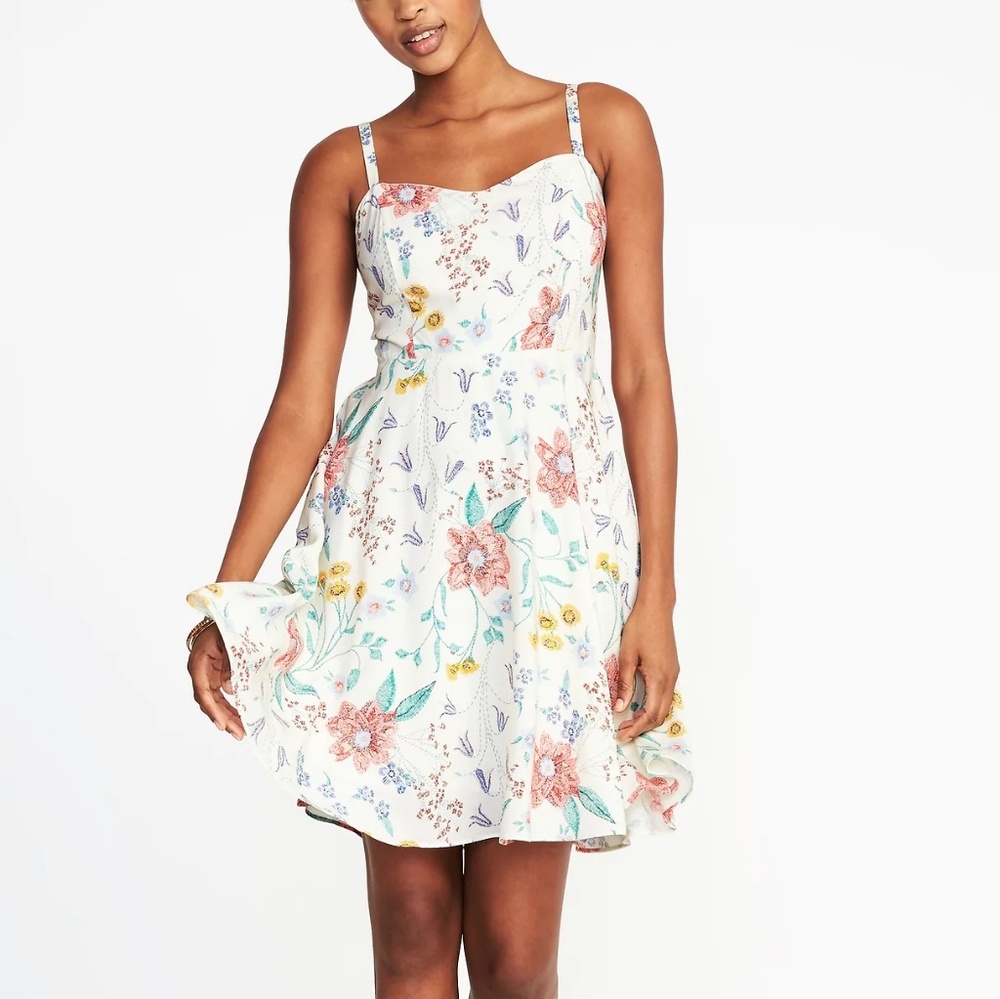 Cami Dress Pink / white Floral Old Navy